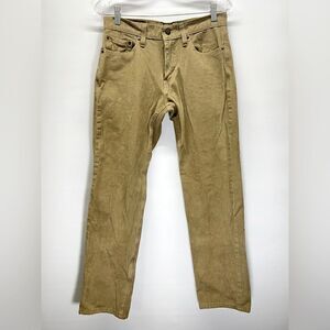 Levi's 511 Ribbed Corduroy Tan Straight Leg Jeans W29L30